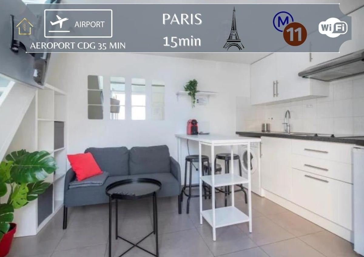 דירות רומנוויל Benfleet 4 Cosy Studio Proche Paris מראה חיצוני תמונה